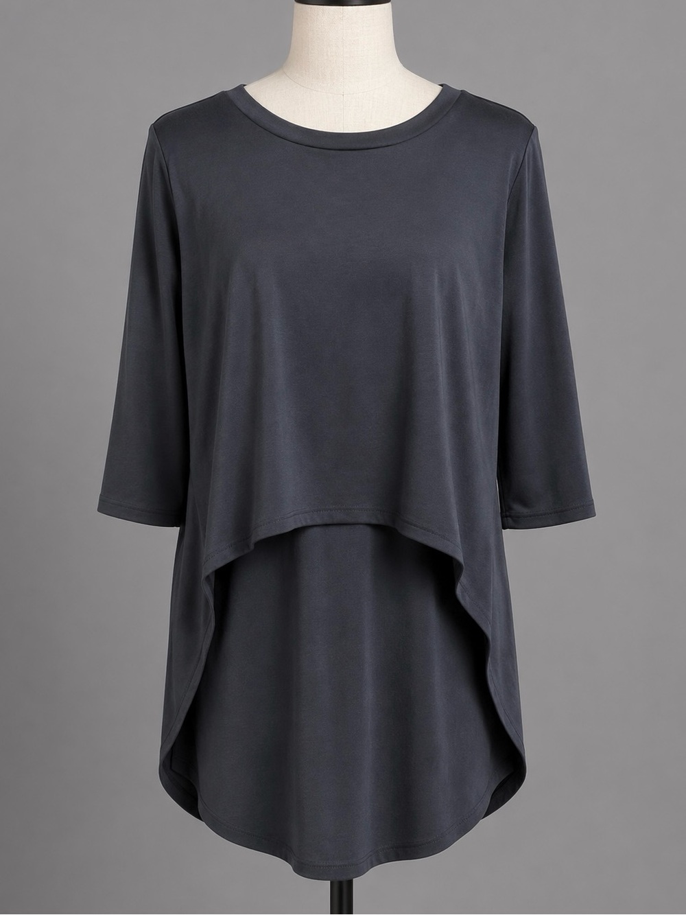 Annette Gray Double Front Long Shirt / Dress sz M